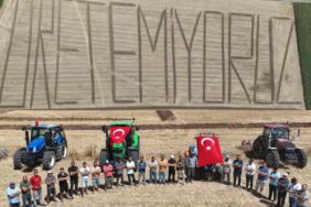 Eskişehirli çiftçiler tarlaya yazdı 'Üretemiyoruz'