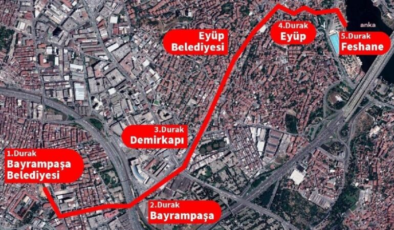İBB, Cumhurbaşkanlığı yatırım programına alınmayan Eyüpsultan-Bayrampaşa Tramvay Hattı’nı kendi öz kaynakları ile yapma kararı aldı.