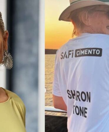 Sharon Stone'un İstanbul gezisi çok konuşuldu_ Beşiktaş formasıyla poz verdi!