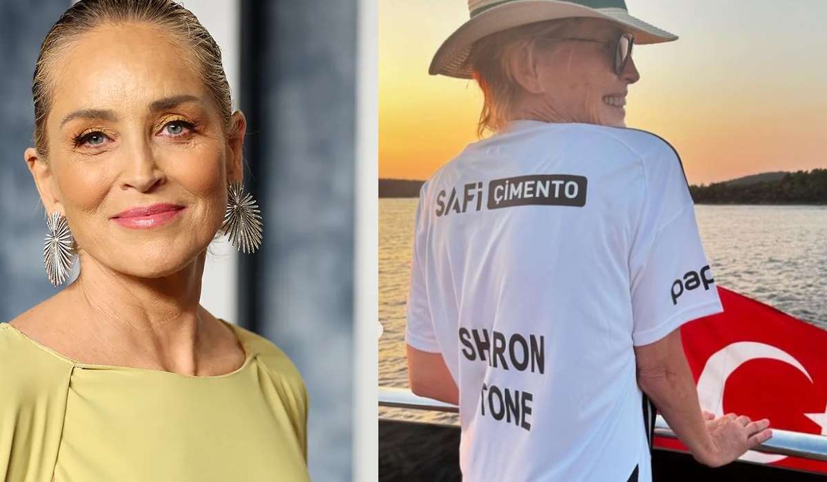 Sharon Stone'un İstanbul gezisi çok konuşuldu_ Beşiktaş formasıyla poz verdi!