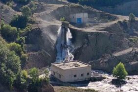 amasya'da HES alanında heyelan