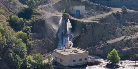 Amasya’da HES alanında heyelan
