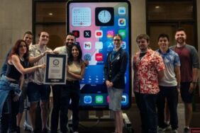 Dunyanın en büyük iPhone'u Guinness rekoru kırdı