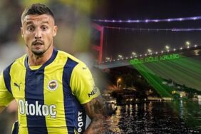 Fenerbahçe'den ayrılan Rade Krunic'e veda Boğaziçi Köprüsü'ne 'Güle Güle Krunic' yansıtıldı!