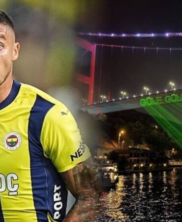 Fenerbahçe'den ayrılan Rade Krunic'e veda Boğaziçi Köprüsü'ne 'Güle Güle Krunic' yansıtıldı!