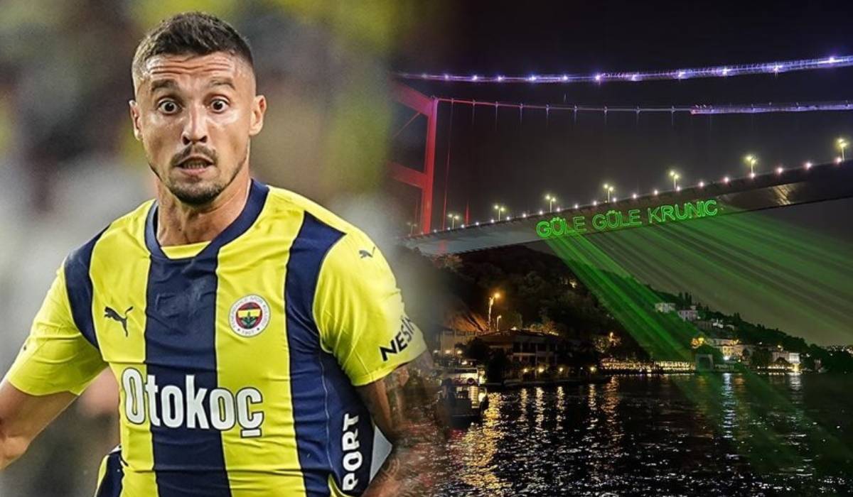 Fenerbahçe'den ayrılan Rade Krunic'e veda Boğaziçi Köprüsü'ne 'Güle Güle Krunic' yansıtıldı!