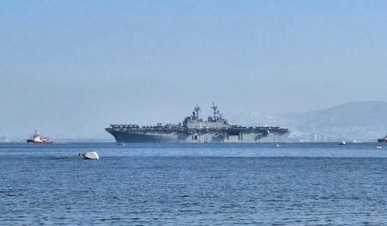 İzmir Limanı’na demir atan ve tepkilere neden olan ABD’nin USS WASP isimli savaş gemisi bu sabah itibarıyla limandan ayrıldı.