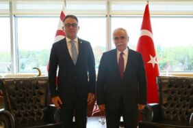 KKTC Yüksek Mahkeme Başkanı Bertan Özerdağ'dan, AYM Başkanı Kadir Özkaya'ya ziyaret