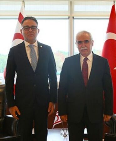 KKTC Yüksek Mahkeme Başkanı Bertan Özerdağ'dan, AYM Başkanı Kadir Özkaya'ya ziyaret