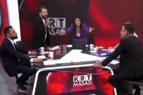 KRT TV'de gerilim dolu anlar Canlı yayında 'yırtık don' kavgası