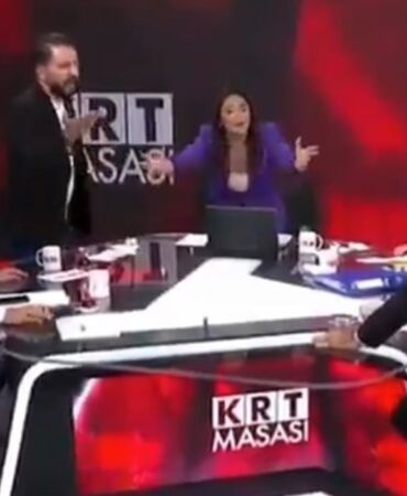KRT TV'de gerilim dolu anlar Canlı yayında 'yırtık don' kavgası