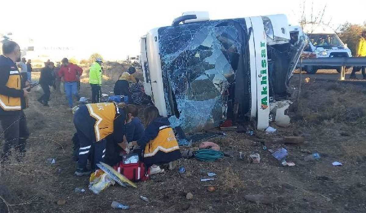 Aksaray’da yolcu otobüsü devrildi 6 ölü, 25 yaralı