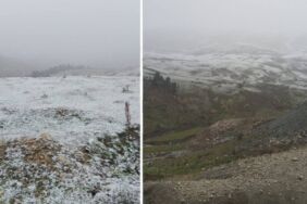 Mevsimin ilk karı o ile düştü! Yüksek kesimleri beyaza büründü