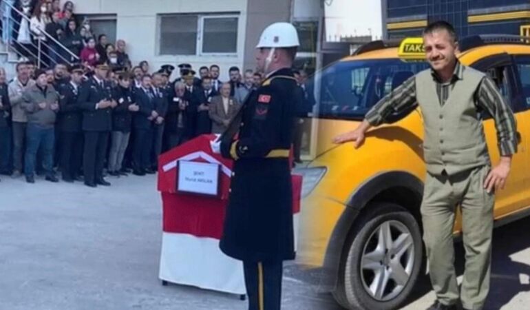 TUSAŞ saldırısında şehit olan taksi şoförü Murat Arslan’ın naaşı askeri törenle hastaneden alındı