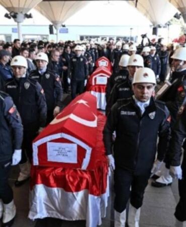 TUSAŞ şehitleri son yolculuğuna uğurlandı