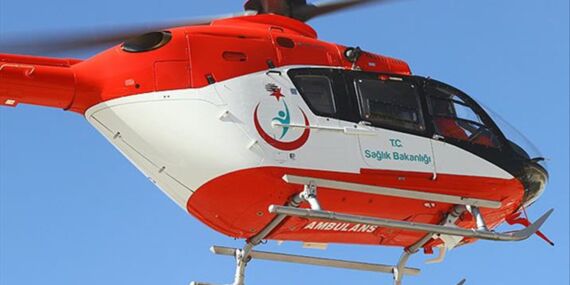 Ambulans helikopter 1 yaşındaki damla bebeği kurtardı!