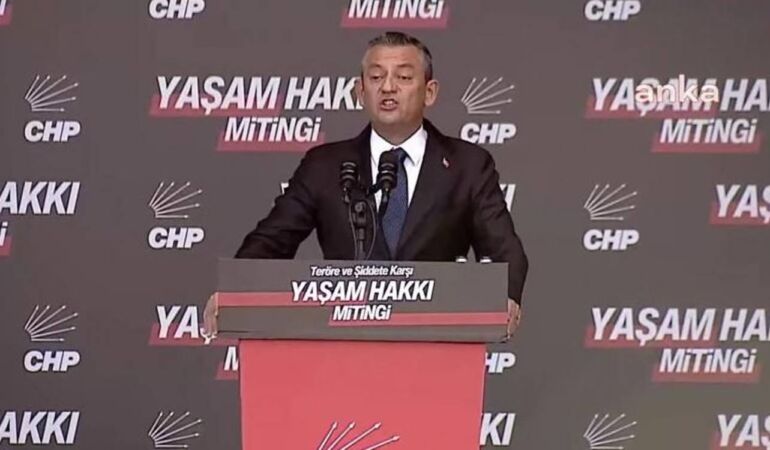 özgür özel yaşam hakkı mitingi