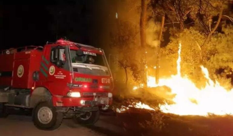 Antalya'da kamp ateşi kontrolden çıktı orman yangınına dönüştü!