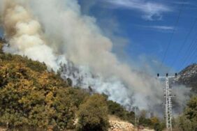 Antalya'da orman yangını Ekipler arazözlerle müdahale ediyor!