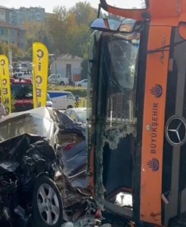 İSTAÇ aracı diğer araçları ezdi Çok sayıda yaralı!