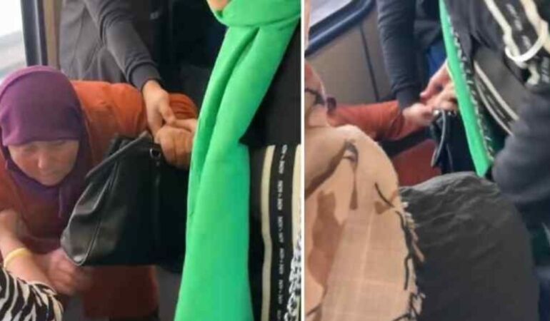 Metroda yer alamayan yaşlı kadın baygınlık geçirdi