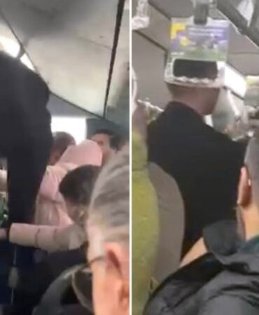 Metrobüste boş koltuk tartışması kavgaya dönüştü Tutunma demirine tırmandı!