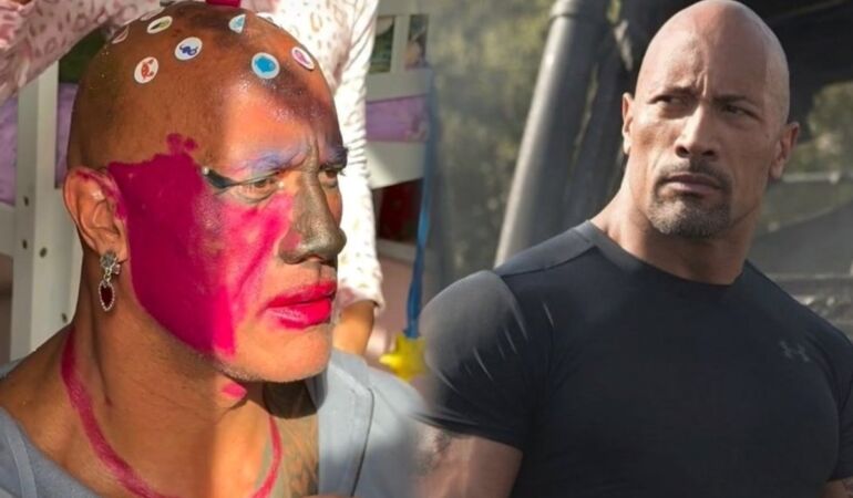 Dwayne Johnson kızlarıyla makyaj yaptı 'Her şey Jazzy ve Tia'nın far sürmek istemesiyle başladı'