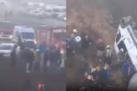 Son dakika… İstanbul'da servis minibüsü şarampole yuvarlandı Yaralılar var