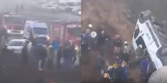 Son dakika… İstanbul’da servis minibüsü şarampole yuvarlandı: Yaralılar var!