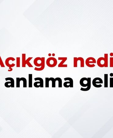 Açıkgöz Nedir, Ne Anlama Gelir Açıkgöz Kelimesinin TDK Sözlük Anlamı