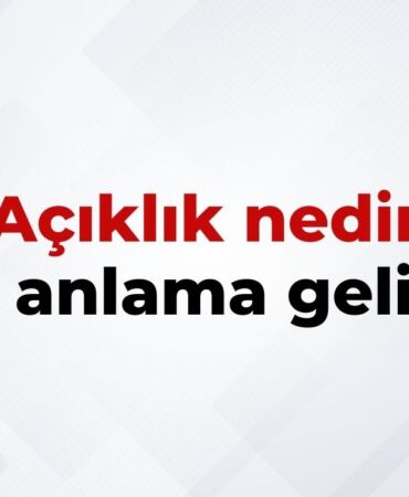Açıklık Nedir, Ne Anlama Gelir Açıklık Kelimesinin TDK Sözlük Anlamı