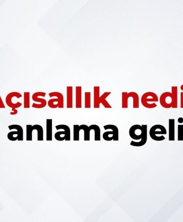 Açısallık Nedir, Ne Anlama Gelir Açısallık Kelimesinin TDK Sözlük Anlamı