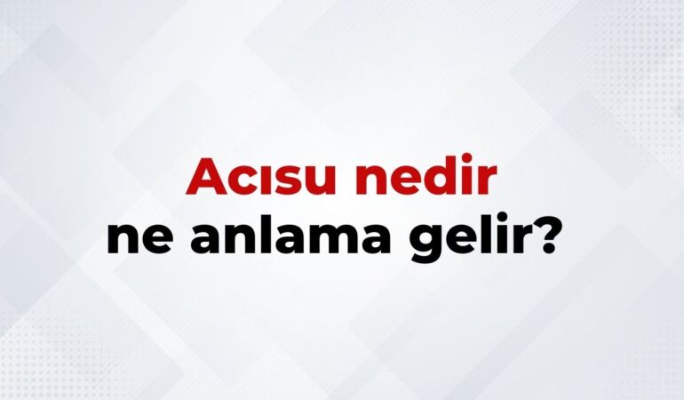 Acısu