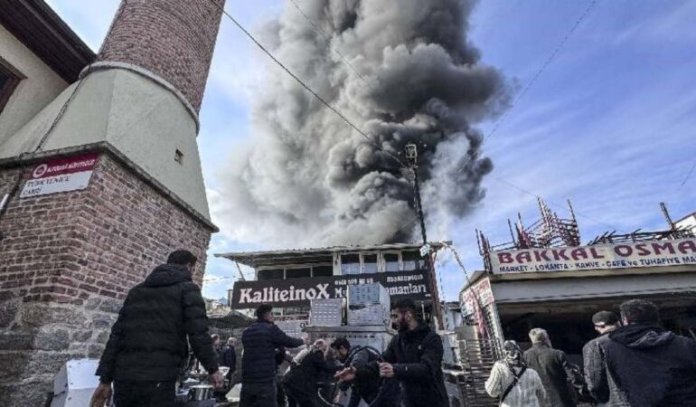 Ankara'da korkutan yangın!