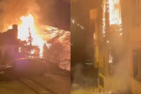 Beşiktaş'ta yangın Binada çökmeler meydana geldi