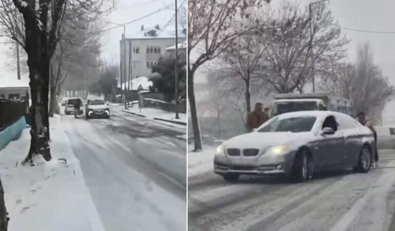 İstanbul'da kar lastiği olmayan araçlar yolda kaldı