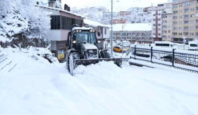 Kar yağışı nedeniyle kapanan 219 köy yolundan 170'i ulaşıma açıldı