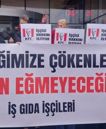 Karadeniz Bölgesi’ndeki KFC ve Pizza Hut işçileri Samsun’da eylemde