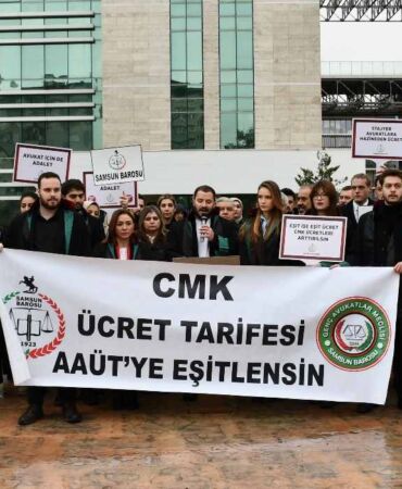 Samsun Barosu Genç Avukatlar Meclisi CMK ücret tarifesine tepki gösterdi!