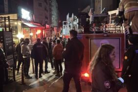 Yanan binanın 7. katından düştü!