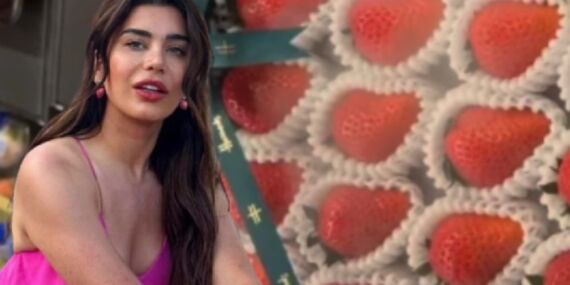 Ebru Şancı’nın Londra’daki paylaşımı şaşırttı! 28 çileğin fiyatı dudak uçuklattı