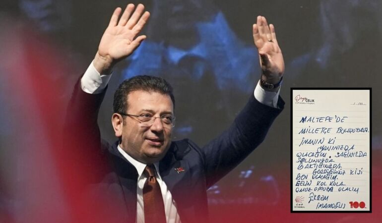 Özgür Çelik, İmamoğlu'nun mesajını paylaştı 'Maltepe mitinginde inanın ki yanınızda olacağım