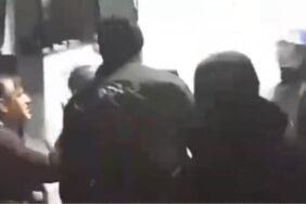 Sokak ortasında biber gazı kavgası