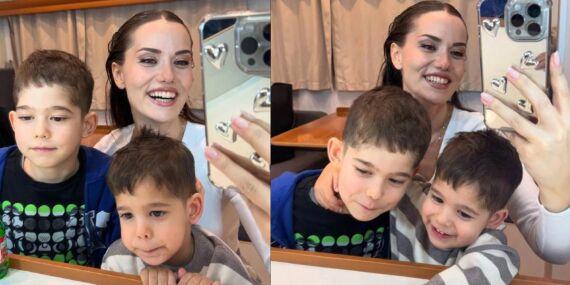 Fahriye Evcen ve oğullarından karavan keyfi: ‘Havada aşk var’