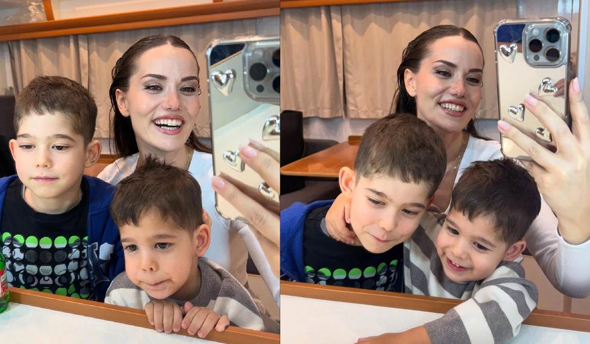 Fahriye Evcen ve oğullarından karavan keyfi 'Havada aşk var'