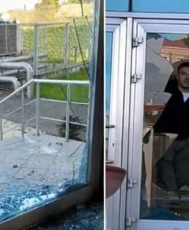 Vefaspor - Ayazmaspor taraftarları arasında kavga Stadyumun cam kapısını kırdılar