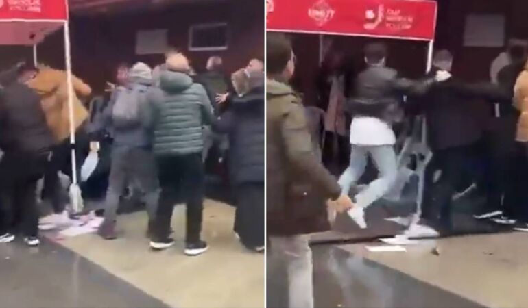 imamoğlu standına bıçaklı saldırı