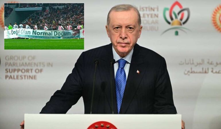 recep tayyip erdoğan pankart
