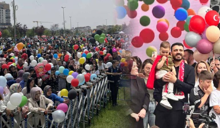 Bir çocuğun hayaliydi Kanseri yenen Ali Asaf için binlerce kişi balon uçurdu...