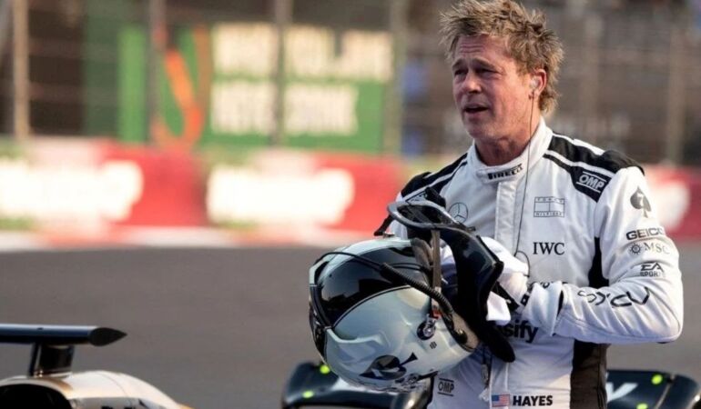 Brad Pitt Formula 1 pistinde Yeni filmi gerçek yarışlarda çekildi